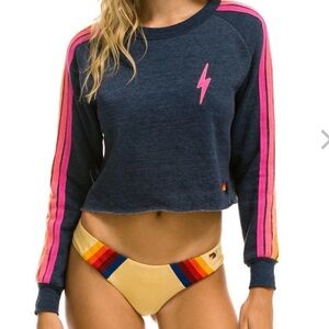 Aviator Nation Heathered Blue Sweatshirt